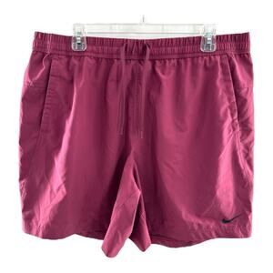 Nike Magenta Pink Elastic Waist Athletic Shorts Men's Size XL